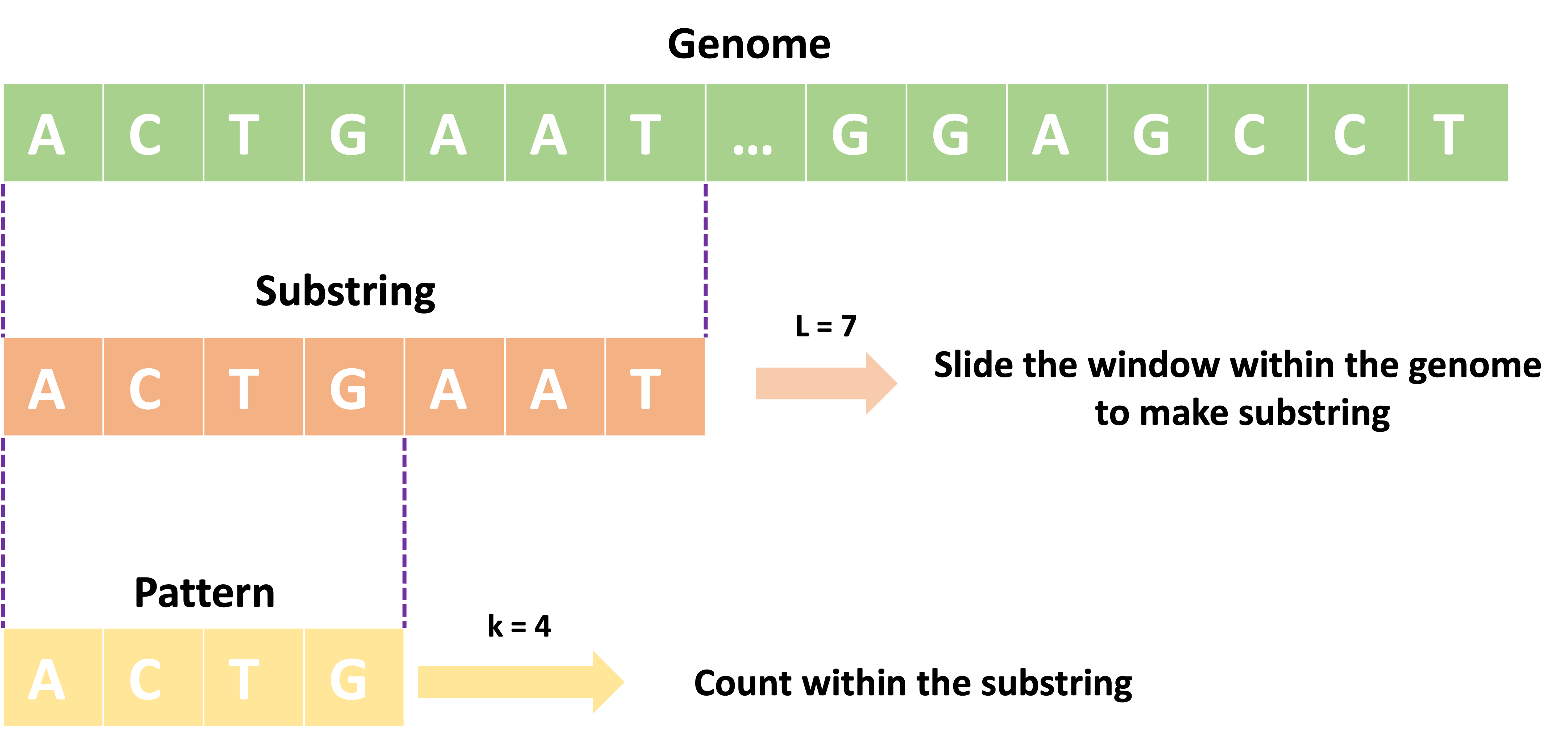 Idea to calculate and find the clumps in genome